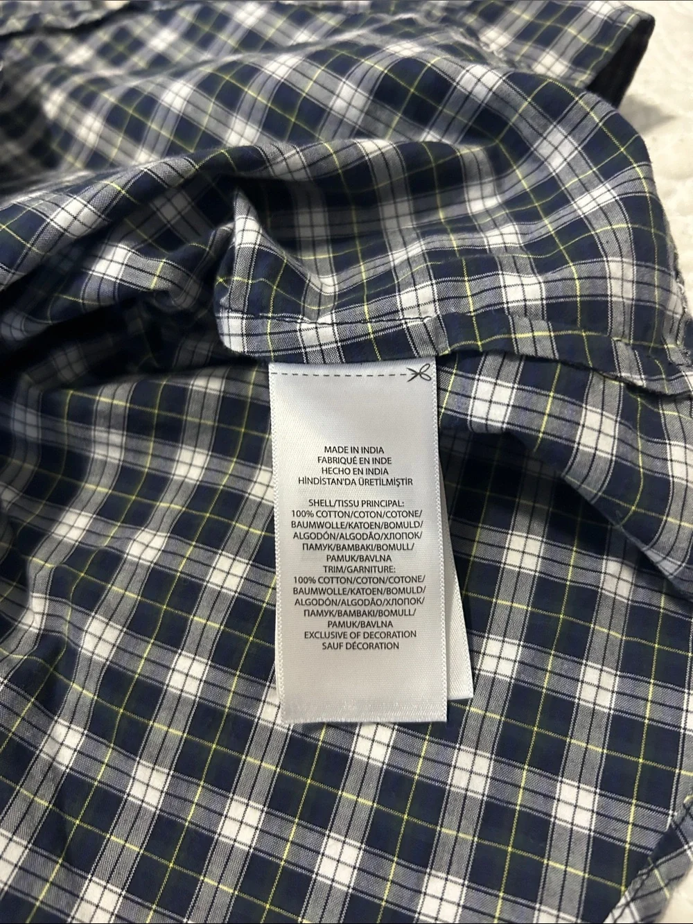 Polo by Ralph Lauren Navy & White Plaid Peter Pan Collar Dress